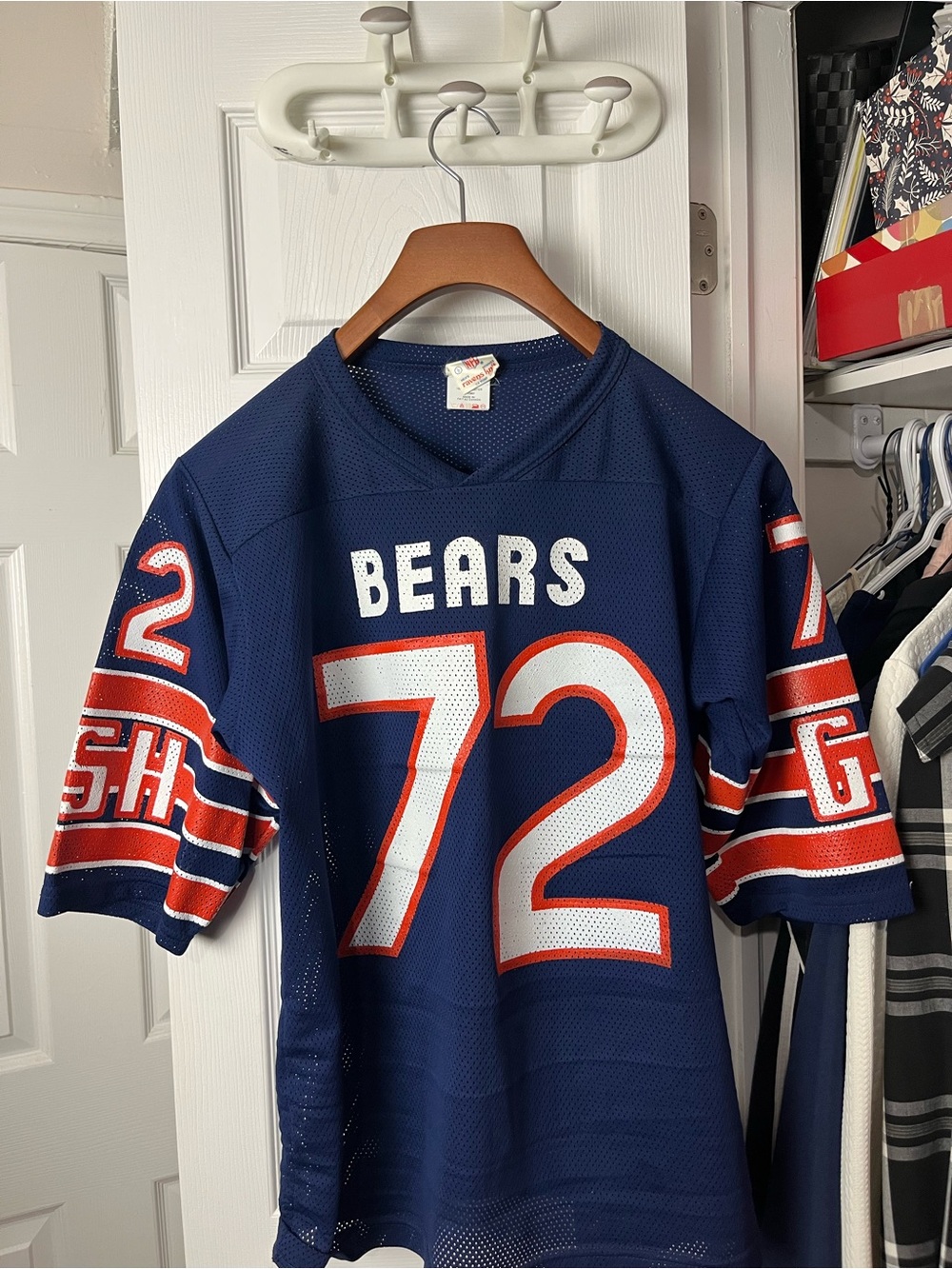 NFL Chicago Bears Navy Blue Red White #72 Jersey